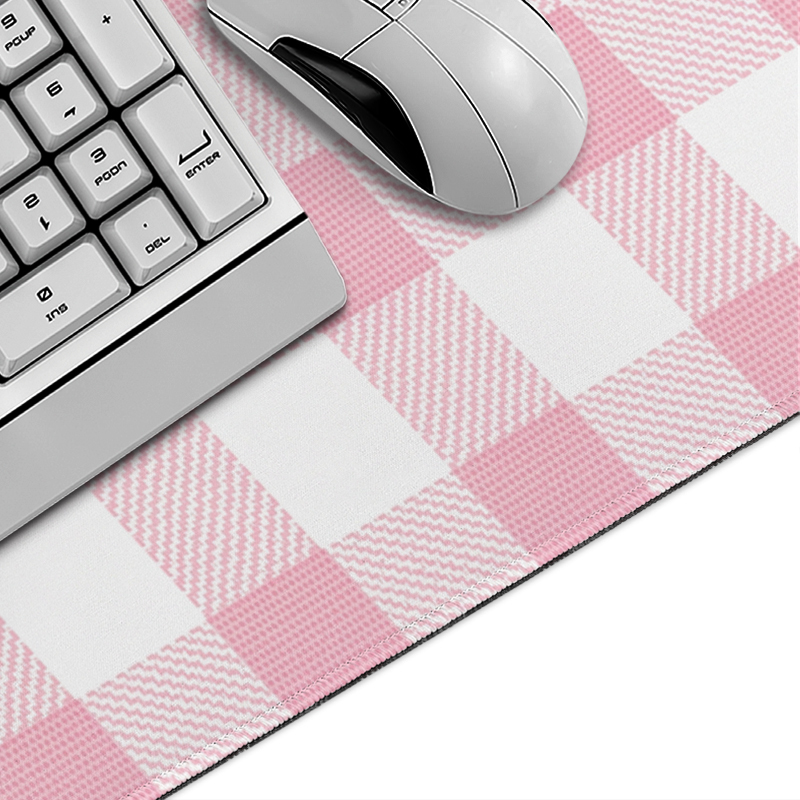 Mouse Pad Pink Gingham Plaid G - Pc Gaming Pink ulasan dan harga