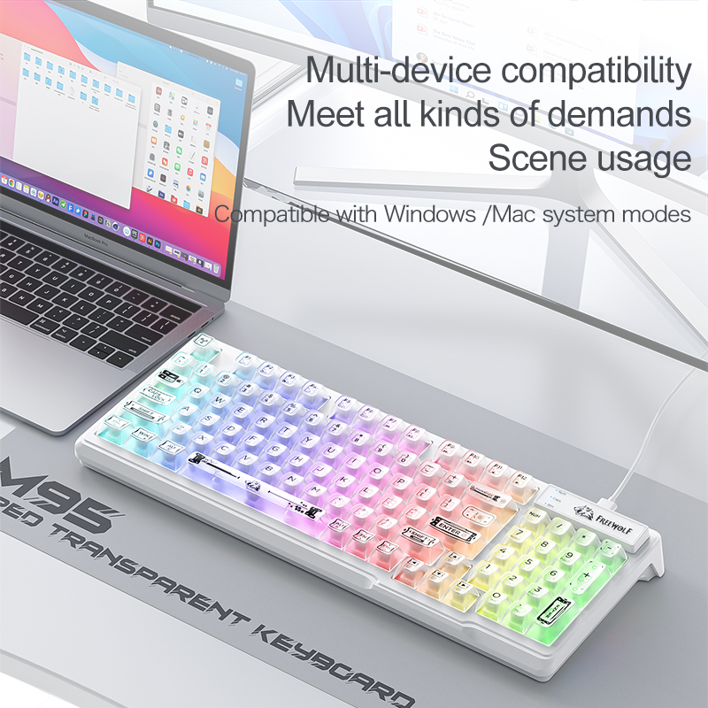 Wired RGB Transparent Keyboard - Pc Gaming Pink ulasan dan harga